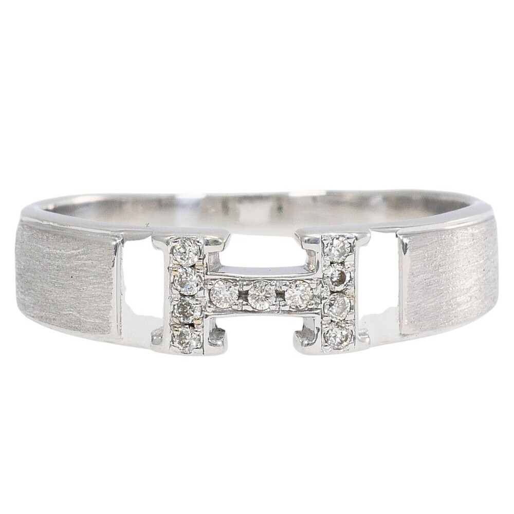 VINTAGE 18k Silver Diamond Ring